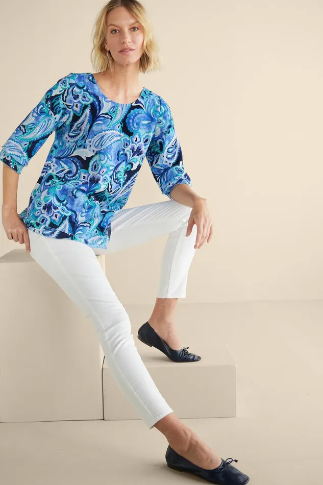 Women Siesta Key Tunic White Soft Surroundings Tops Women Siesta Key Tunic White Soft Surroundings Tops
