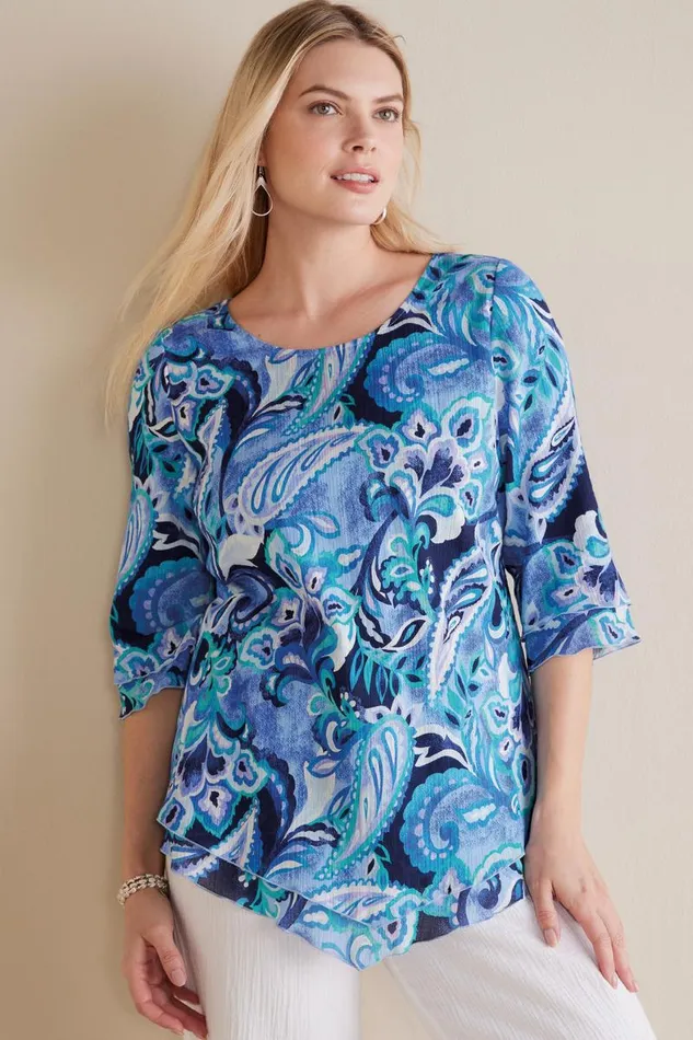 Women Siesta Key Tunic White Soft Surroundings Tops Women Siesta Key Tunic White Soft Surroundings Tops