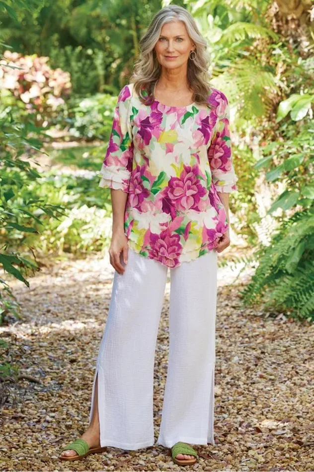Women Siesta Key Tunic White Soft Surroundings Tops Women Siesta Key Tunic White Soft Surroundings Tops