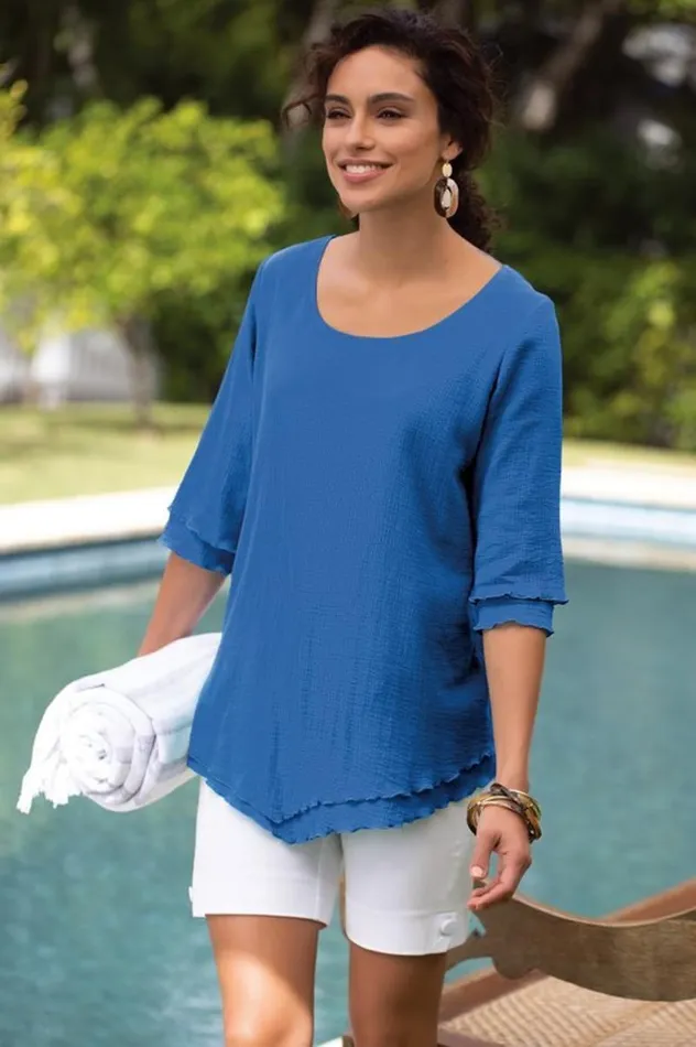 Women Siesta Key Tunic White Soft Surroundings Tops Women Siesta Key Tunic White Soft Surroundings Tops