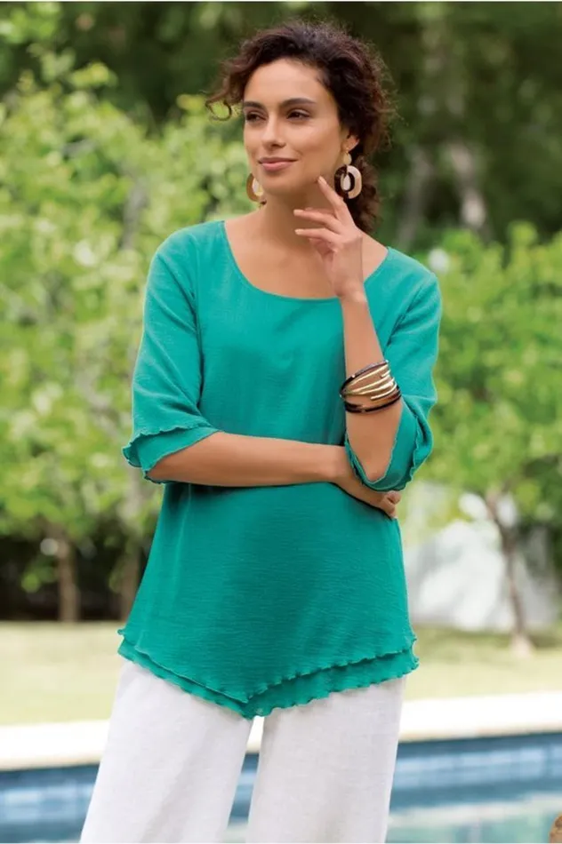 Women Siesta Key Tunic White Soft Surroundings Tops Women Siesta Key Tunic White Soft Surroundings Tops