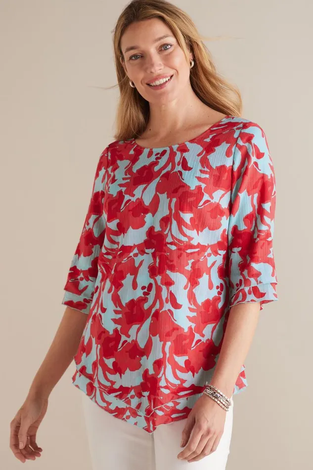 Women Siesta Key Tunic White Soft Surroundings Tops Women Siesta Key Tunic White Soft Surroundings Tops