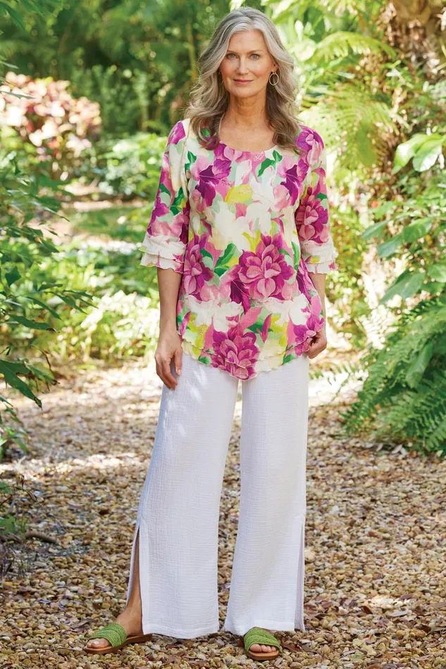 Women Siesta Key Tunic White Soft Surroundings Tops Women Siesta Key Tunic White Soft Surroundings Tops