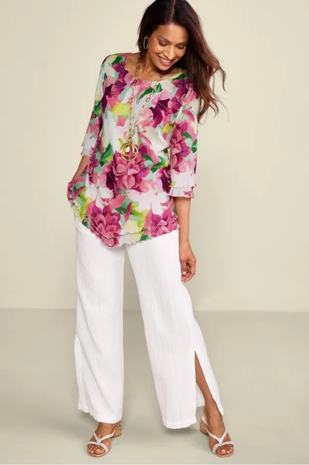 Women Siesta Key Tunic White Soft Surroundings Tops Women Siesta Key Tunic White Soft Surroundings Tops