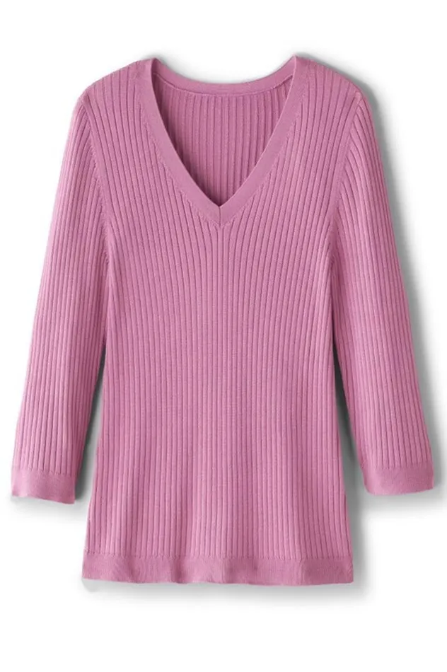 Women Soft Essential Ribbed Linnie Sweater Sapphire Soft Surroundings Sweaters and Cardigans Women Soft Essential Ribbed Linnie Sweater Sapphire Soft Surroundings Sweaters and Cardigans