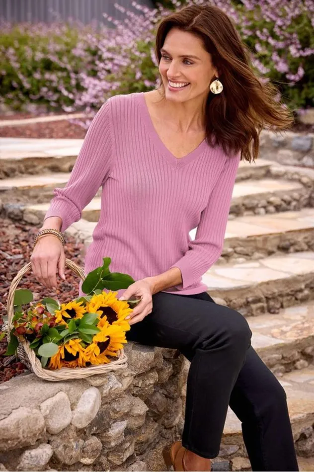 Women Soft Essential Ribbed Linnie Sweater Sapphire Soft Surroundings Sweaters and Cardigans Women Soft Essential Ribbed Linnie Sweater Sapphire Soft Surroundings Sweaters and Cardigans