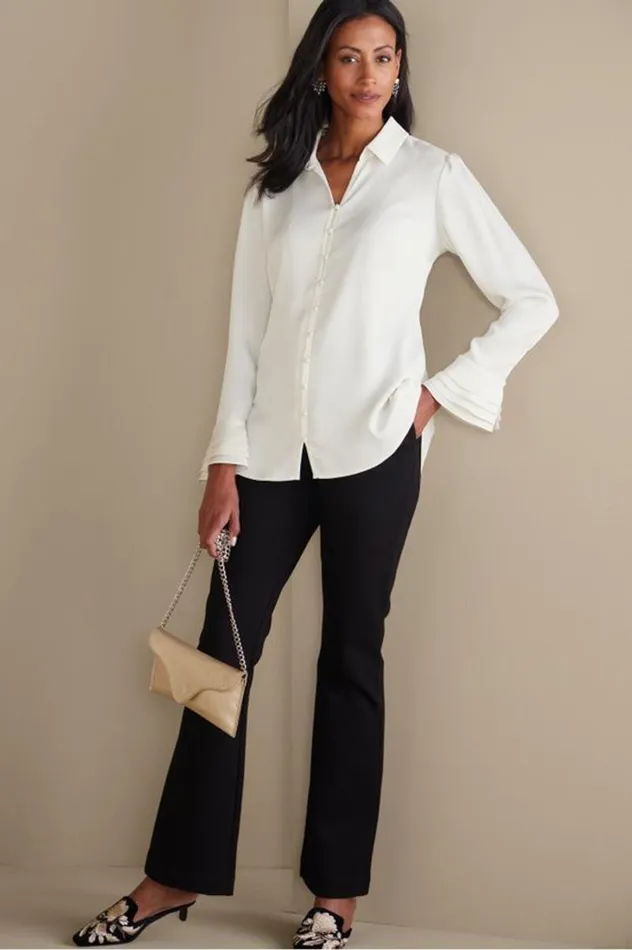 Women Sonnet Blouse Ecru Soft Surroundings Tops Women Sonnet Blouse Ecru Soft Surroundings Tops