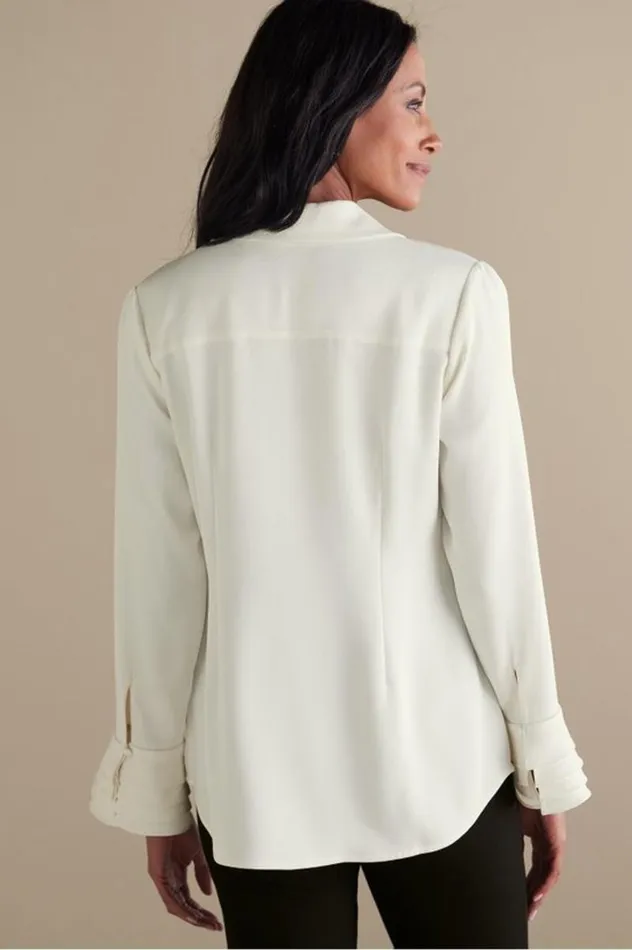 Women Sonnet Blouse Ecru Soft Surroundings Tops Women Sonnet Blouse Ecru Soft Surroundings Tops
