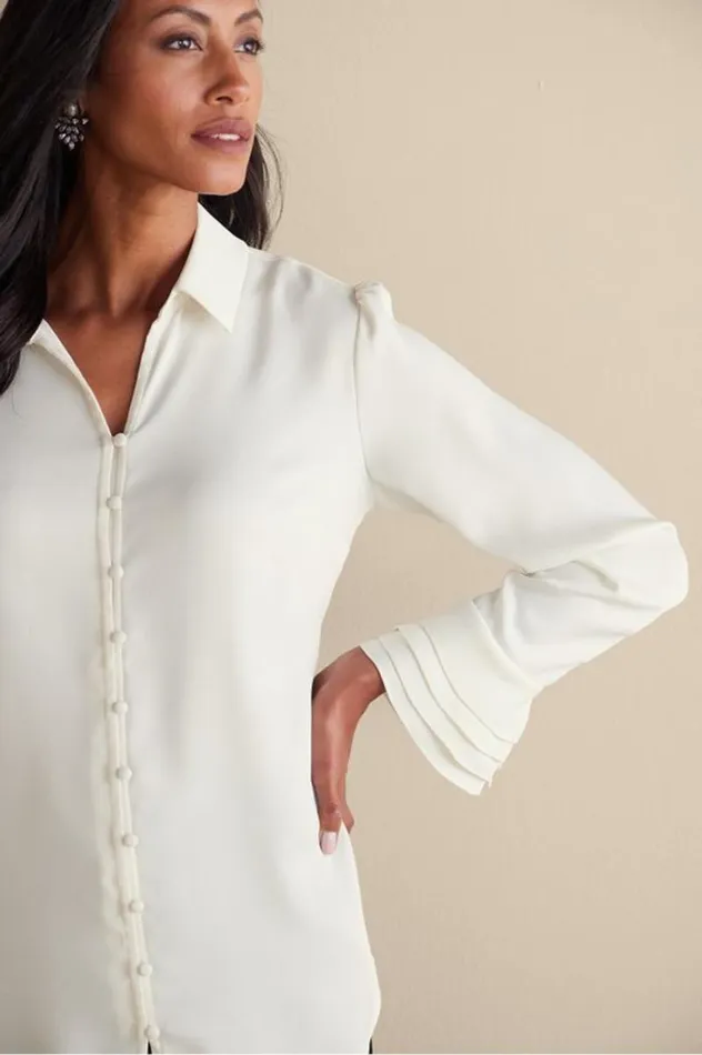 Women Sonnet Blouse Ecru Soft Surroundings Tops Women Sonnet Blouse Ecru Soft Surroundings Tops