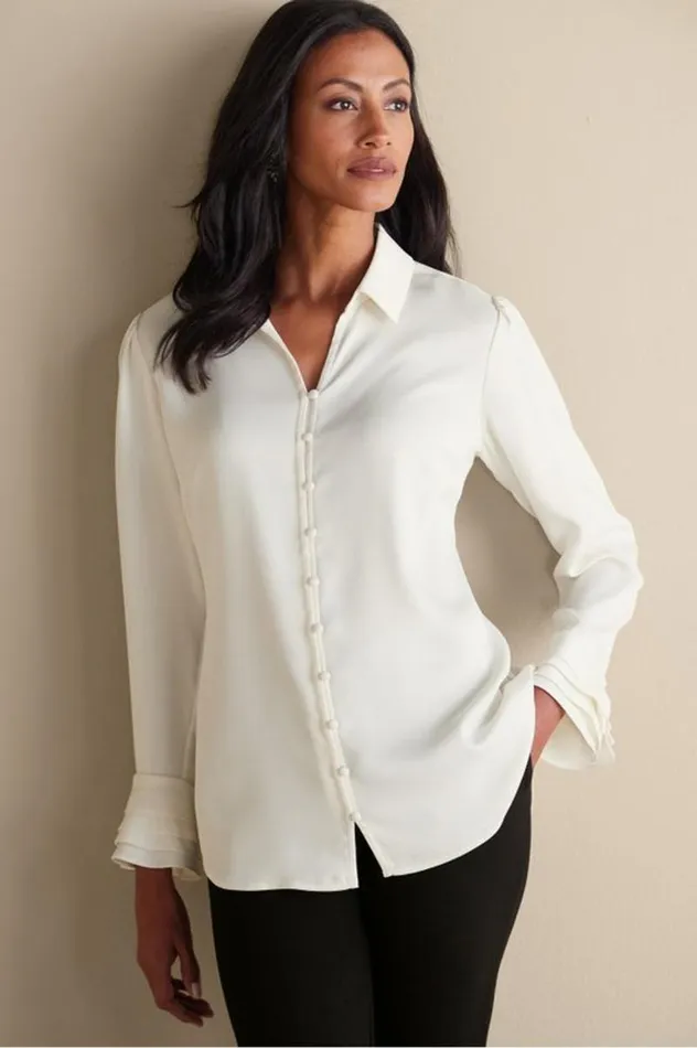 Women Sonnet Blouse Ecru Soft Surroundings Tops Women Sonnet Blouse Ecru Soft Surroundings Tops