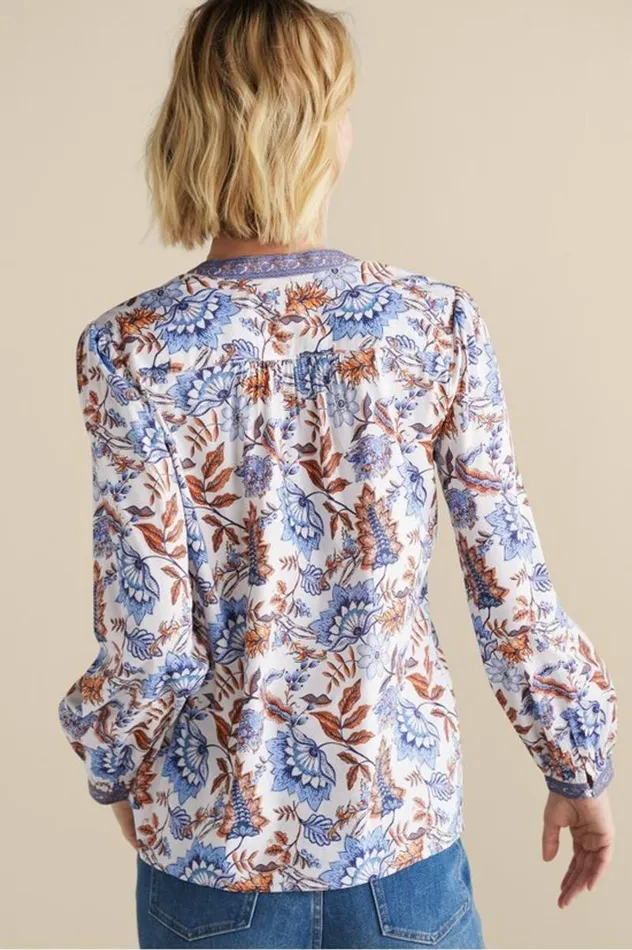 Women Tracy Top Chambray Calico Soft Surroundings Tops Women Tracy Top Chambray Calico Soft Surroundings Tops