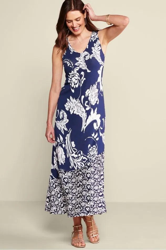 Women Vaila Maxi Dress Ocean Air Scarfazores Di Soft Surroundings Dresses