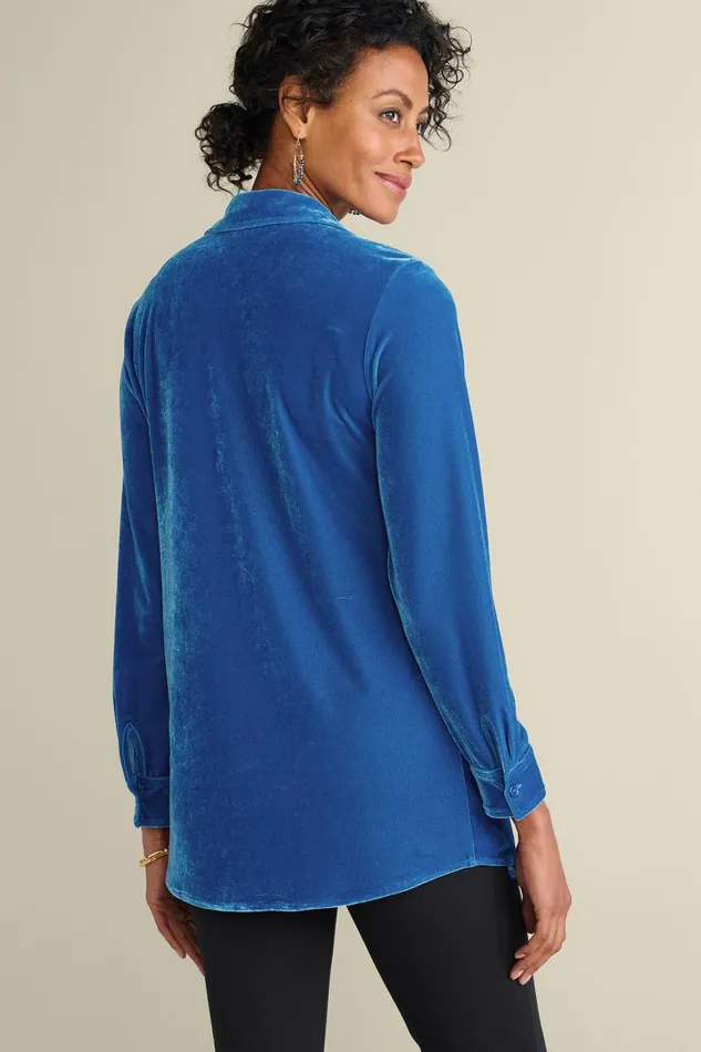 Women Velvet Boyfriend Tunic Shirt Berry Soft Surroundings Tops Women Velvet Boyfriend Tunic Shirt Berry Soft Surroundings Tops
