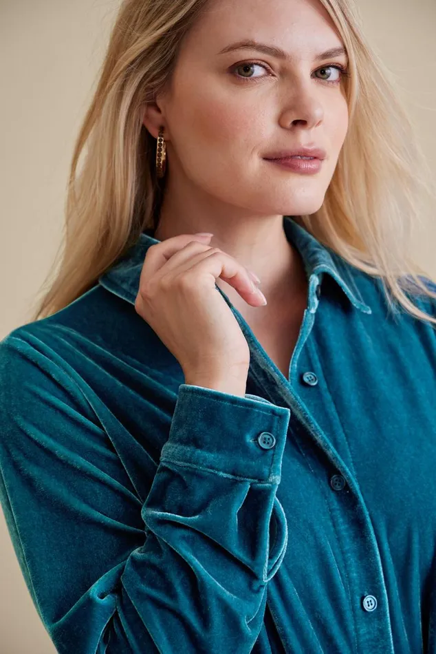 Women Velvet Boyfriend Tunic Shirt Berry Soft Surroundings Tops Women Velvet Boyfriend Tunic Shirt Berry Soft Surroundings Tops