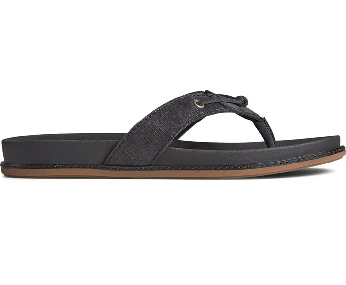 Women Waveside PLUSHWAVE Flip Flop Black Sperry Sandals
