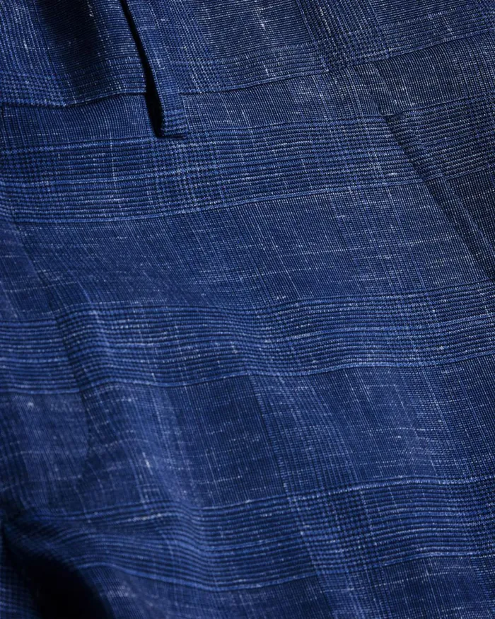 Wool And Linen Check Suit Trousers Navy Men Ted Baker Clothing Wool And Linen Check Suit Trousers Navy Men Ted Baker Clothing