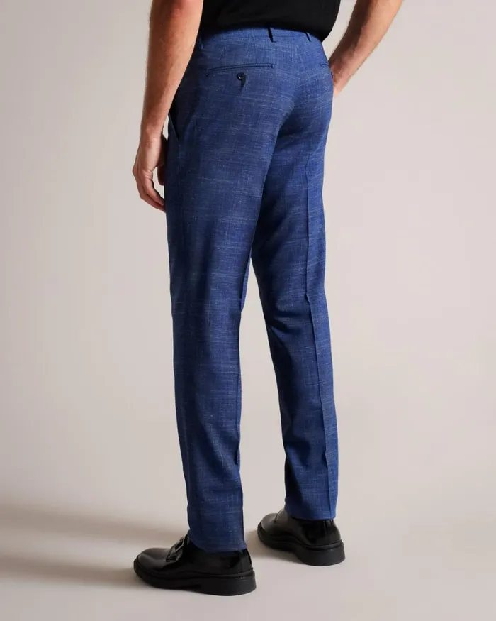 Wool And Linen Check Suit Trousers Navy Men Ted Baker Clothing Wool And Linen Check Suit Trousers Navy Men Ted Baker Clothing