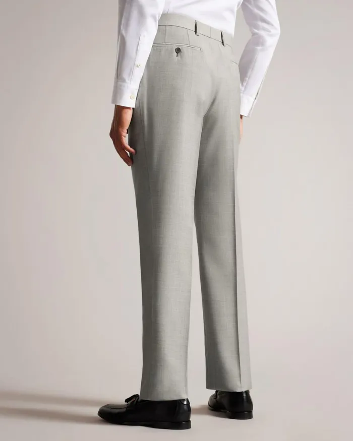 Wool Cross Hatch Suit Trousers Stone Men Ted Baker Clothing Wool Cross Hatch Suit Trousers Stone Men Ted Baker Clothing