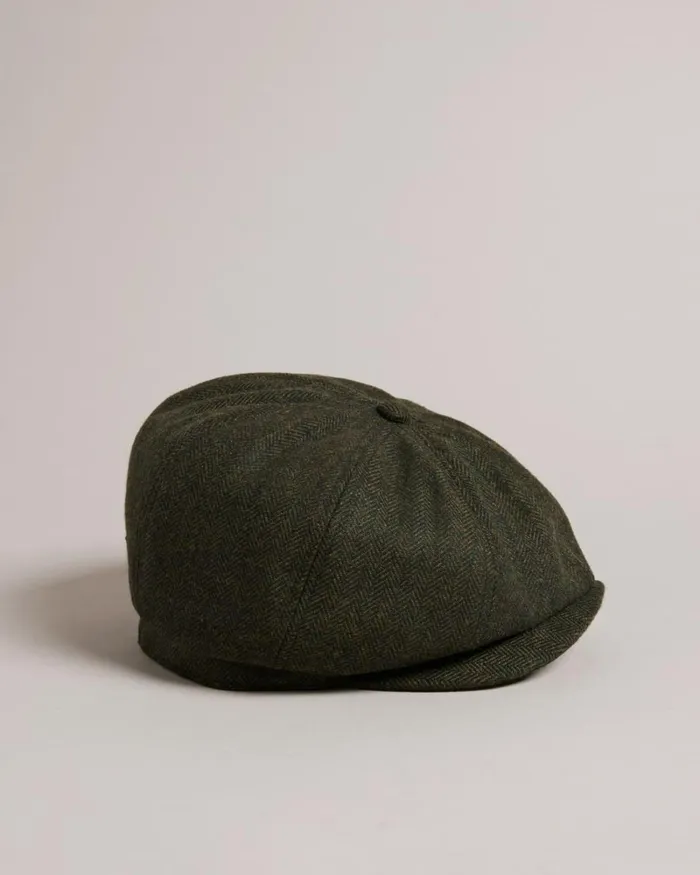 Wool Felt Baker Boy Hat Khaki Men Ted Baker Hats and Caps Wool Felt Baker Boy Hat Khaki Men Ted Baker Hats and Caps