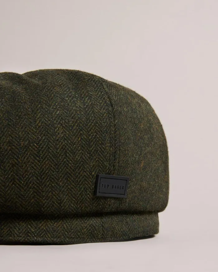 Wool Felt Baker Boy Hat Khaki Men Ted Baker Hats and Caps Wool Felt Baker Boy Hat Khaki Men Ted Baker Hats and Caps