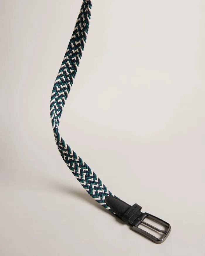 Woven Elastic Belt Black Men Ted Baker Belts
