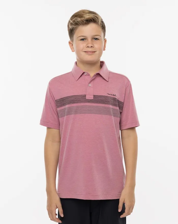 Youth Youth Tops TravisMathew KING OF CABO YOUTH POLO Heather Earth Red