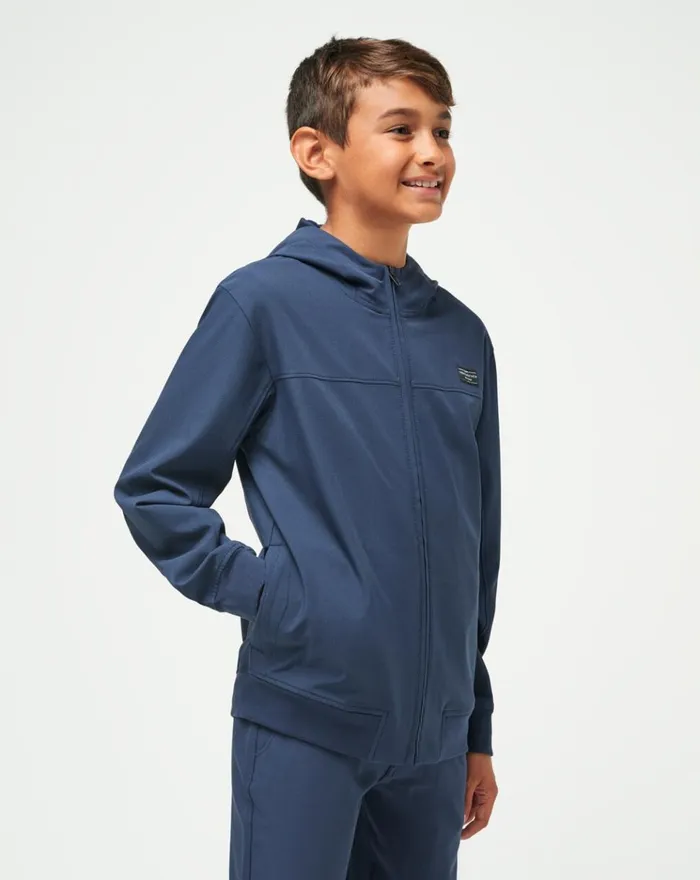 Youth Youth Tops TravisMathew WANDERLUST YOUTH HOODIE Mood Indigo