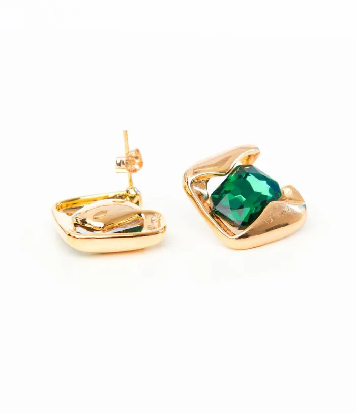 1920s Emerald and Gold Earrings Accessories Unique Vintage Earrings