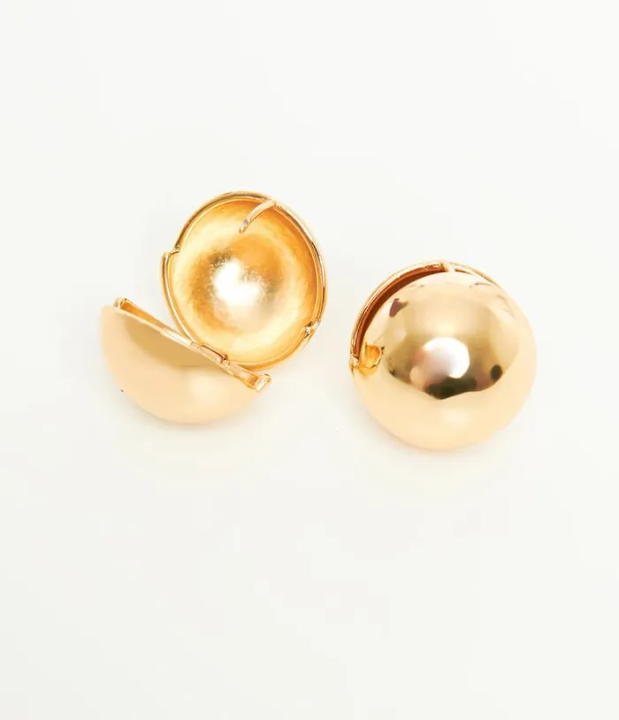 1930s Gold Ball Stud Earrings Accessories Unique Vintage Earrings