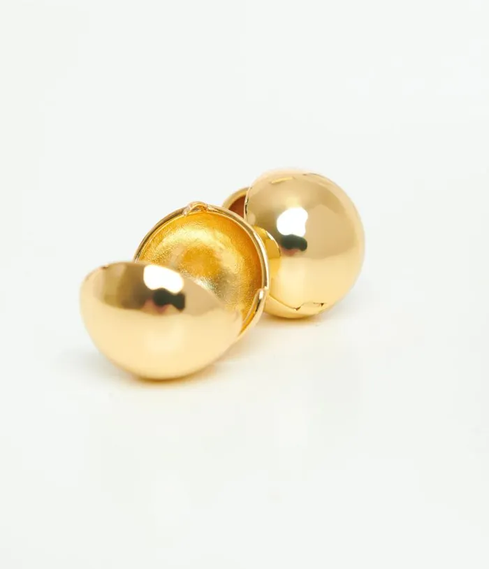 1930s Gold Ball Stud Earrings Accessories Unique Vintage Earrings