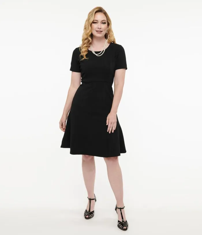 1940s Black Swing Dress Dresses Unique Vintage Swing
