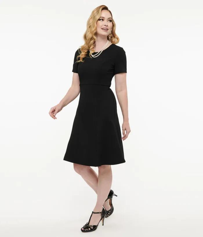 1940s Black Swing Dress Dresses Unique Vintage Swing