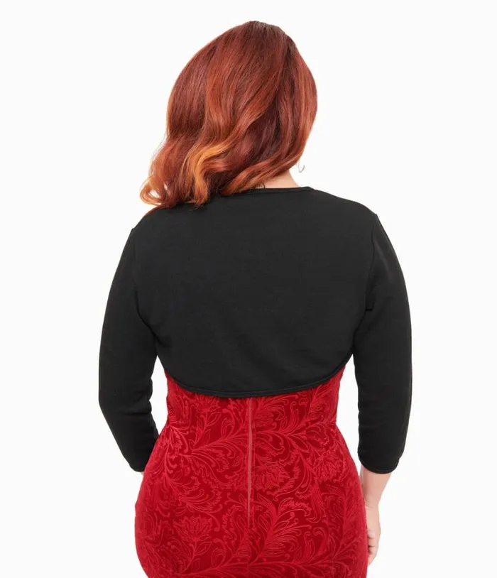 1960s Black Bolero Sweater Clothing Unique Vintage Sweaters and Cardigans