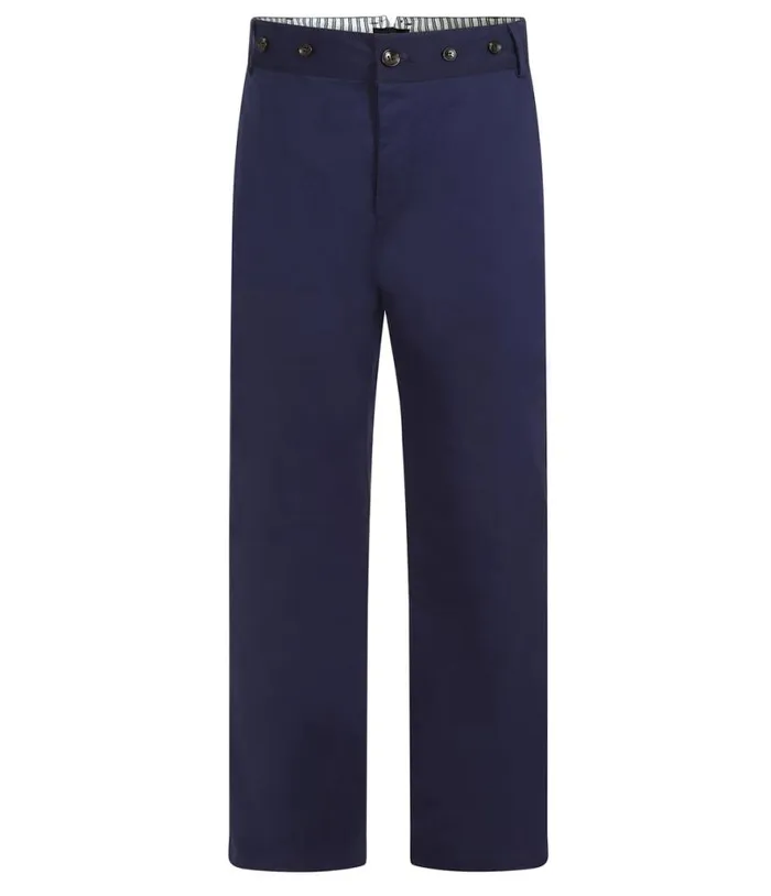 1960s Navy High Waisted Ethan Trousers Clothing Unique Vintage Pants