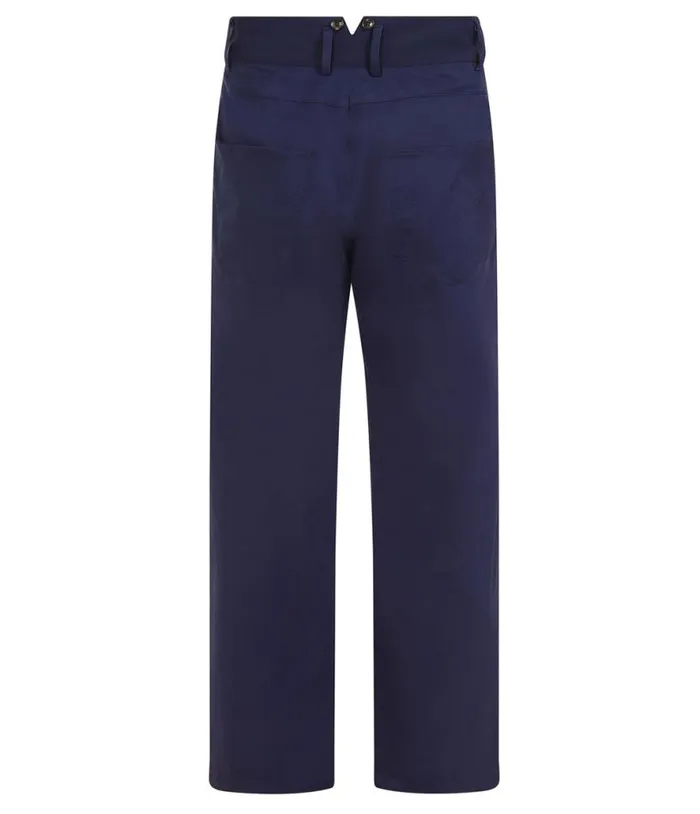 1960s Navy High Waisted Ethan Trousers Clothing Unique Vintage Pants