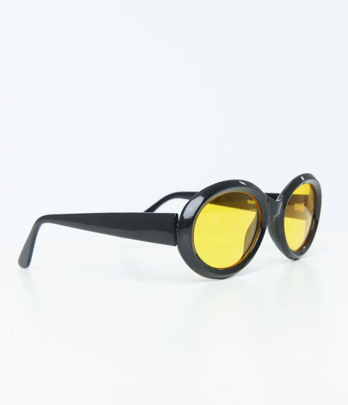 1970s Black Oval Roc Sunglasses Accessories Unique Vintage Sunglasses