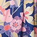 1970s Navy and Purple Floral Print Buttercup Maxi Dress Dresses Unique Vintage Maxi