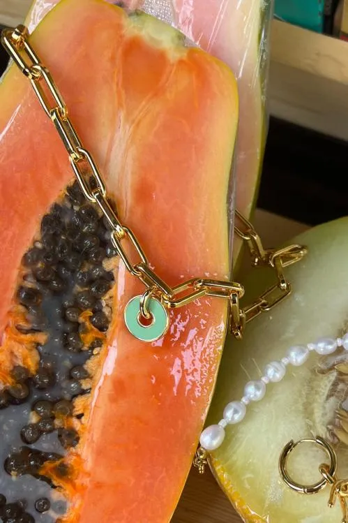 Accessories Jewellery Damson Madder Green Green Disc Charm