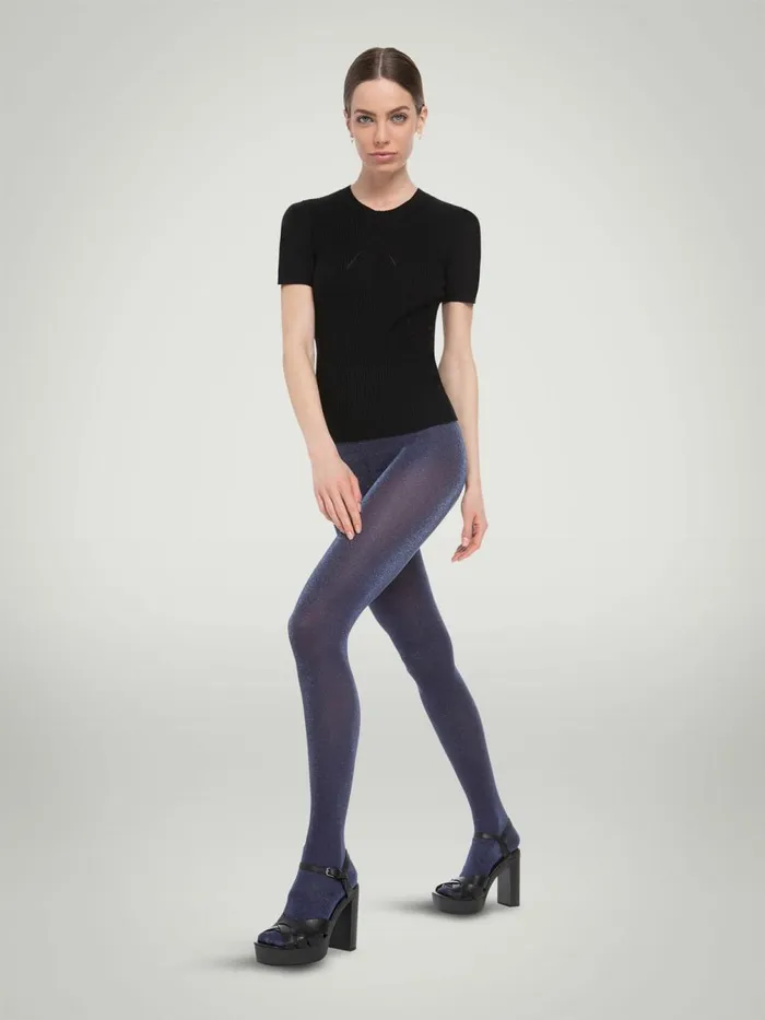 Air Wool Top Short Sleeves Black Women Wolford Tops
