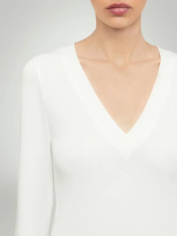 Aurora Pullover White Women Wolford Longsleeve Shirts