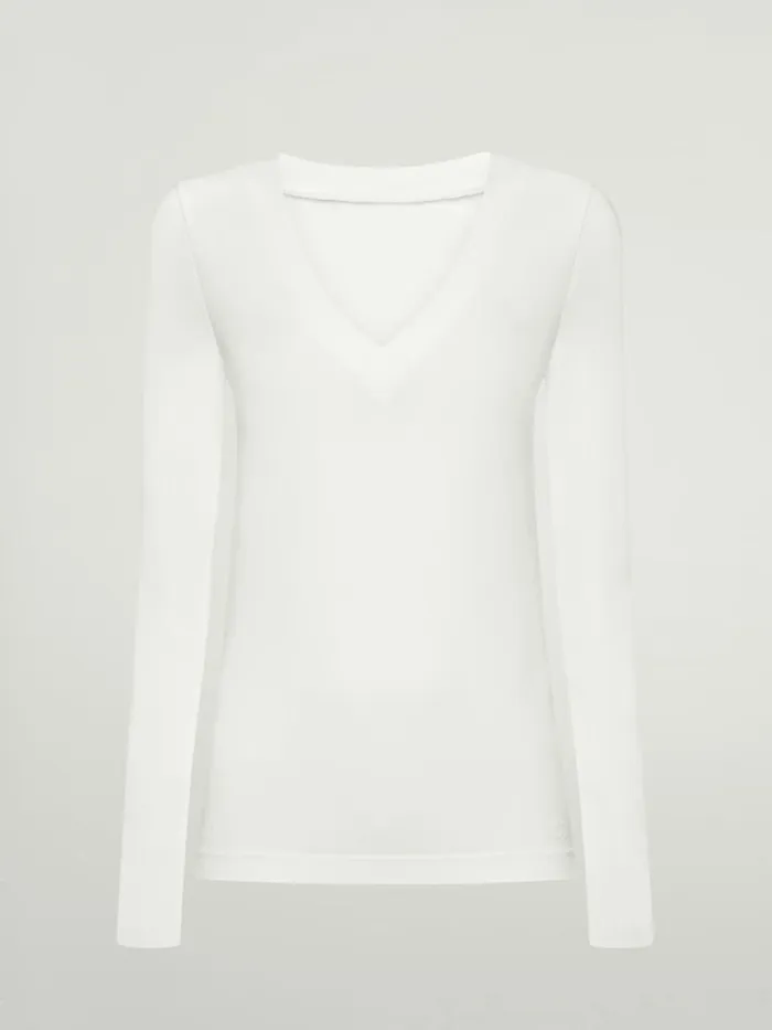 Aurora Pullover White Women Wolford Longsleeve Shirts