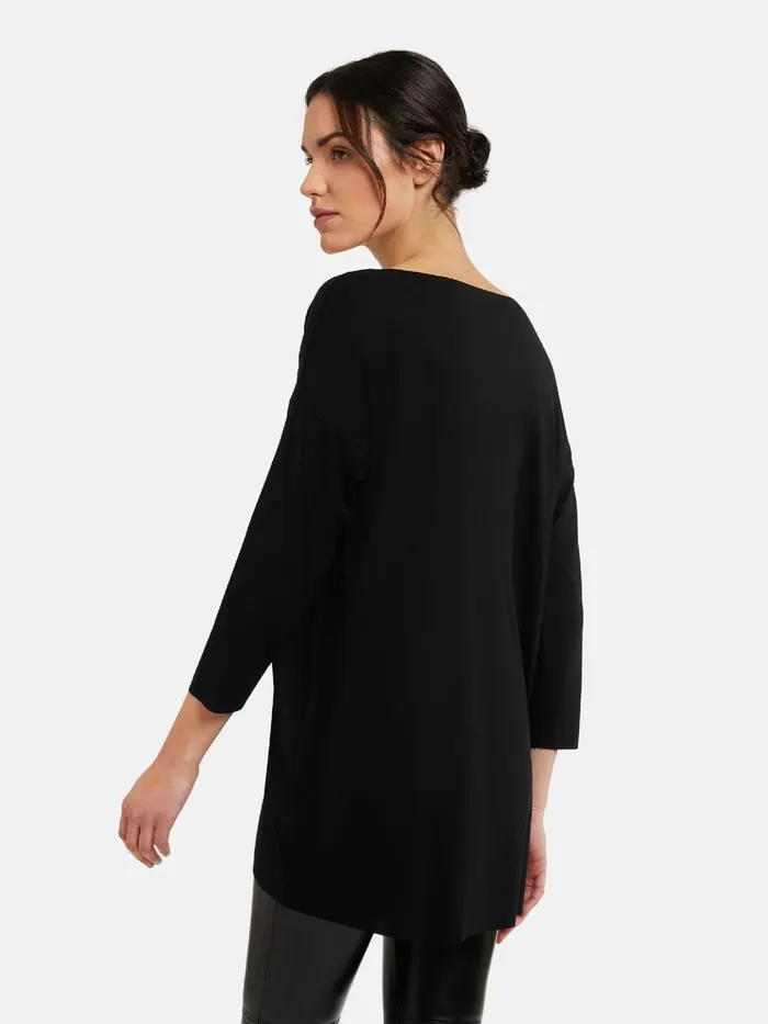Aurora Pure Cut Pullover Black Women Wolford Longsleeve Shirts