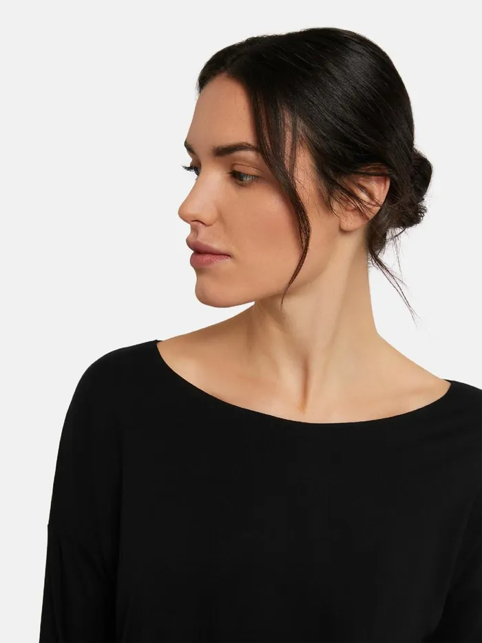 Aurora Pure Cut Pullover Black Women Wolford Longsleeve Shirts