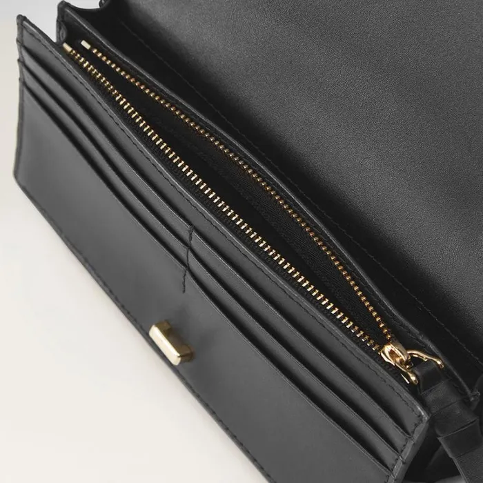 Bags Cross Body Bags Helen Kaminski Adelie Wallet With Raffia Blackcharcoal