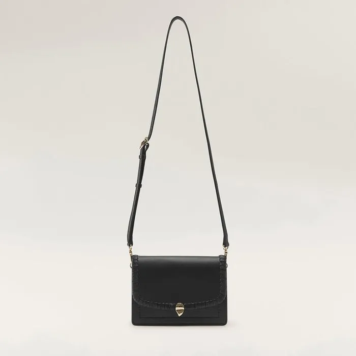 Bags Cross Body Bags Helen Kaminski Dauphine Crossbody With Raffia Blackcharcoal