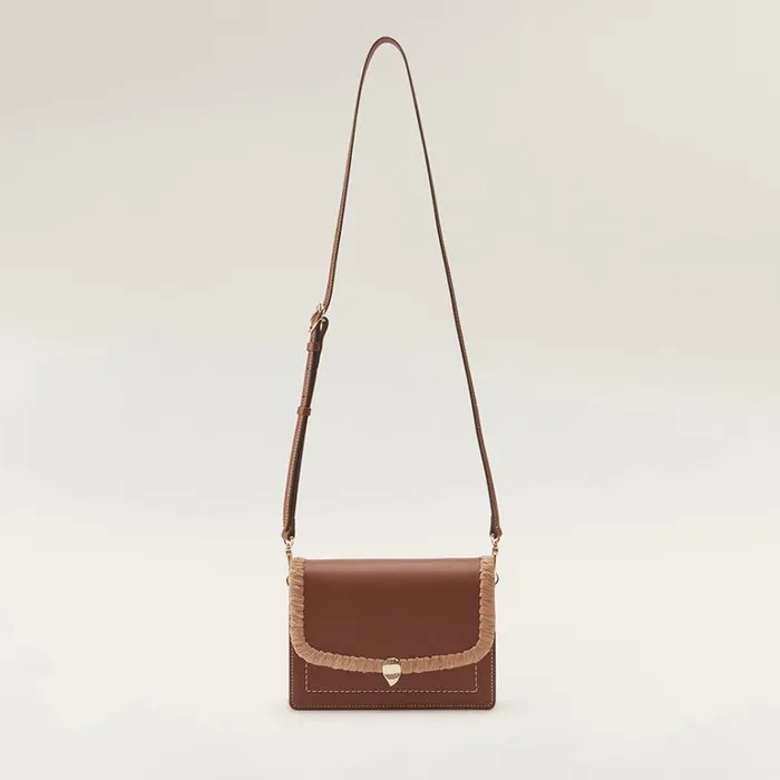 Bags Cross Body Bags Helen Kaminski Dauphine Crossbody With Raffia Cuoio Nougat