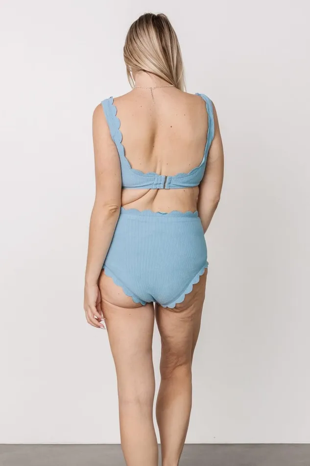 Baltic Born Bikini Honolulu Scalloped Bikini Top Dusty Blue 8211 Women