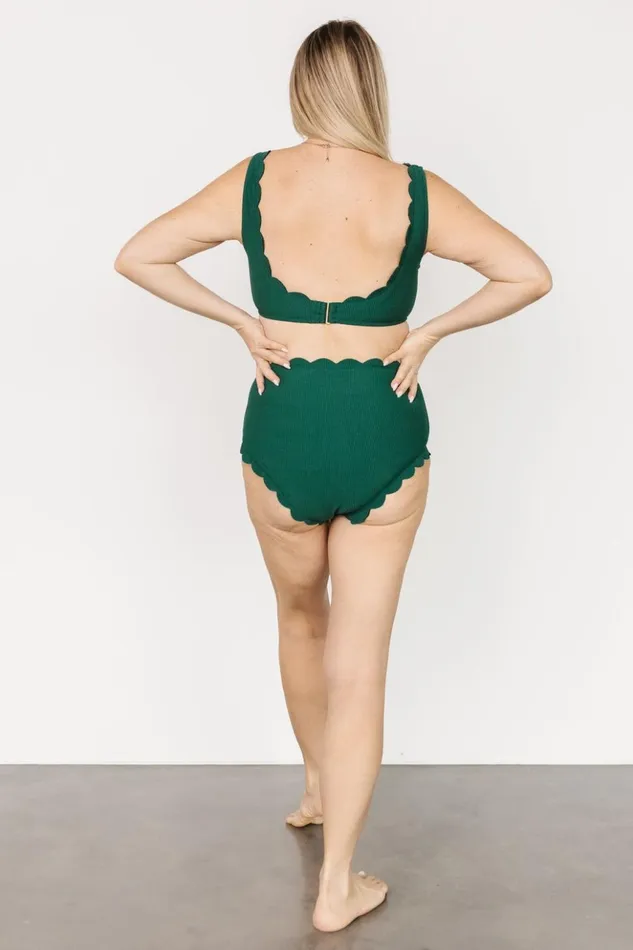 Baltic Born Bikini Honolulu Scalloped Bikini Top Green 8211 Women