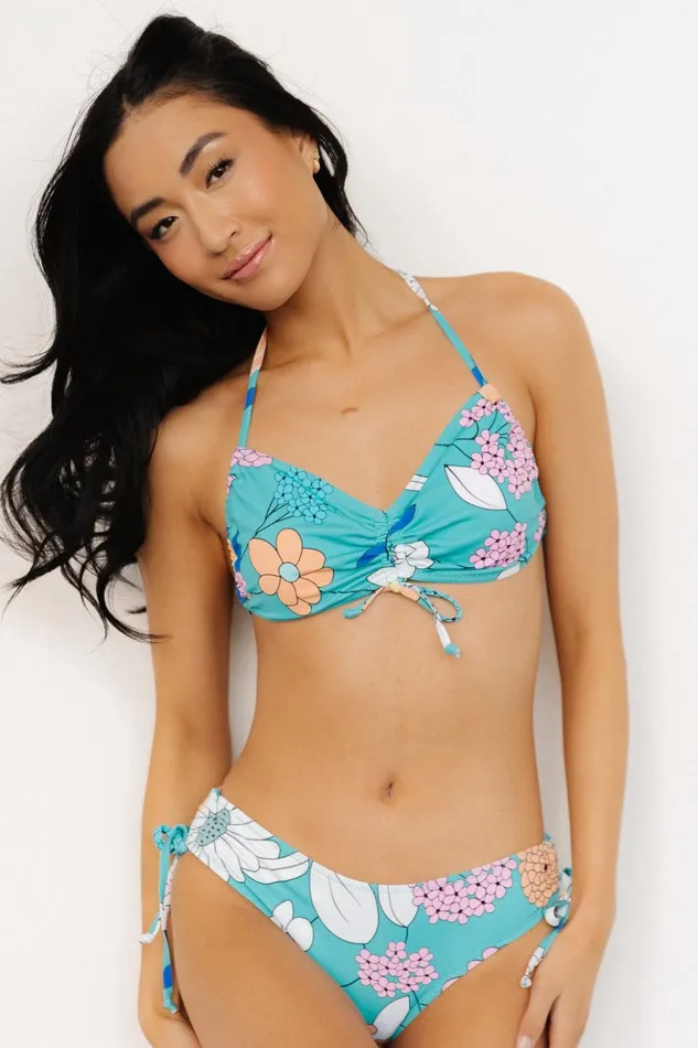 Baltic Born Bikini Keala Bikini Top Turquoise Floral 8211 Women