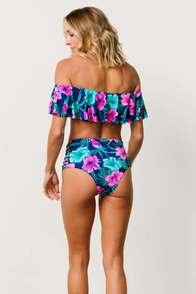 Baltic Born Bikini Keke Off Shoulder Bikini Top Navy Tropical Floral 8211 Women Baltic Born Bikini Keke Off Shoulder Bikini Top Navy Tropical Floral 8211 Women